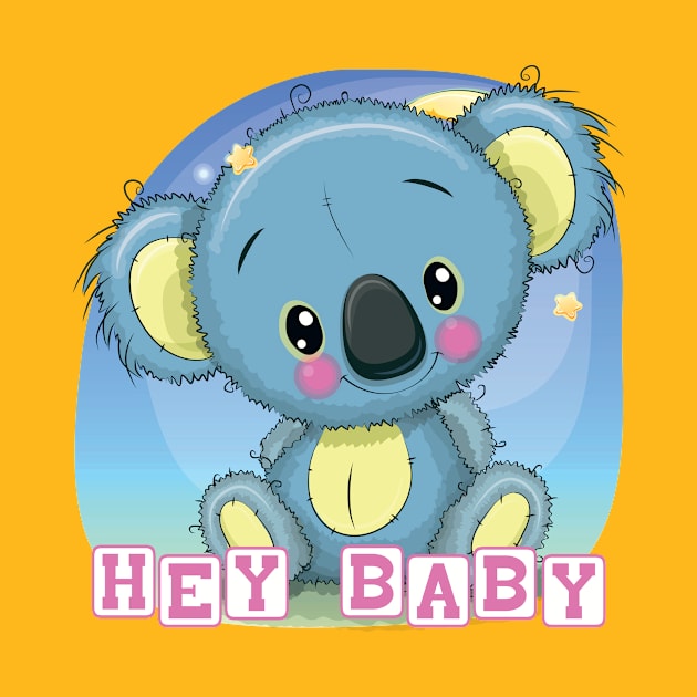 HEY BABY - BABY GIRL KOALA by The Lucid Frog