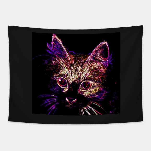 Cute Cat Tapestry by Mihadom