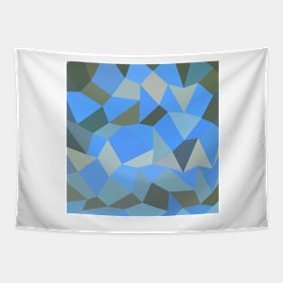 Bondi Blue Abstract Low Polygon Background Tapestry