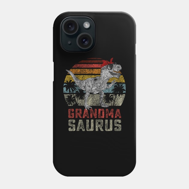 Grandmasaurus T Rex Dinosaur Grandma Saurus Family Matching Phone Case by vulanstore