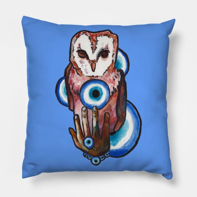 Evil Eye for Protection Pillow by JenTheTracy