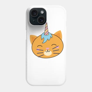 Cute Unicorn Cat Graphic illustration Face Phone Case