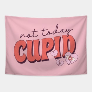 Not Today Cupid Anti Valenties Club Love Sucks Single Life Tapestry