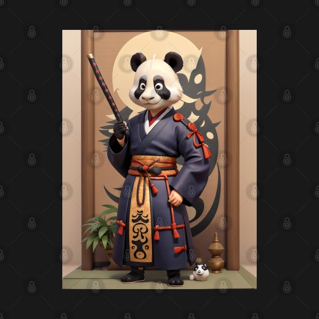 3d samurai panda by Spaceboyishere