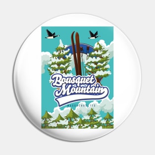 bousquet mountain massachusetts ski logo Pin