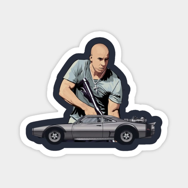 Dominic toretto / Vin diesel Magnet by MOTOSHIFT