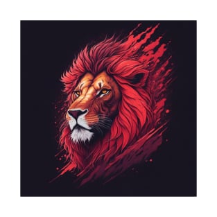 Flaming Red African Male Lion T-Shirt