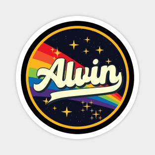 Alvin // Rainbow In Space Vintage Style Magnet