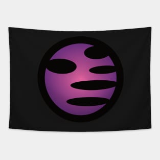 Purple And Hot Pink Abstract Fiery War Dragon Emblem Logo Design Tapestry