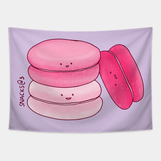 PINK Macaron Tapestry by Snacks At 3