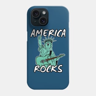 Statue Of Liberty Guitar Electric Guitarist 4th July Phone Case