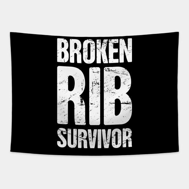 Survivor  - Get Well Gift Fractured Broken Rib Tapestry by MeatMan