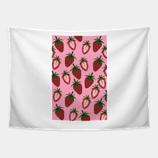 Pink Very berry Strawberry Tapestry