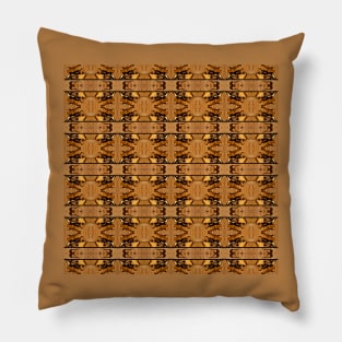 Geometric Pattern of Abstract Golden Moose Head Pillow