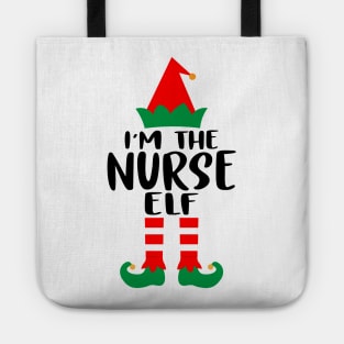 I'm The Nurse Elf Family Matching Group Christmas Costume Outfit Pajama Funny Gift Tote