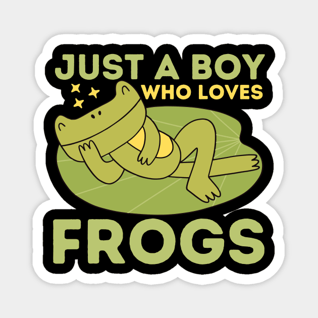 Just a Boy Who Loves Frogs Magnet by The WYLD Tribe