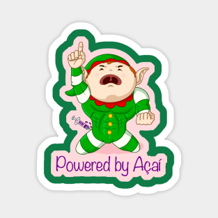 Elf powered by Acai - No gi gift - grappler t-shirt - Christmas bjj Magnet