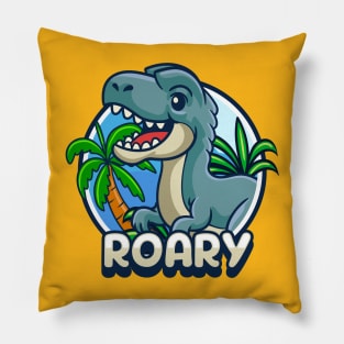 Cute Albertosaurus Dino Cartoon Pillow