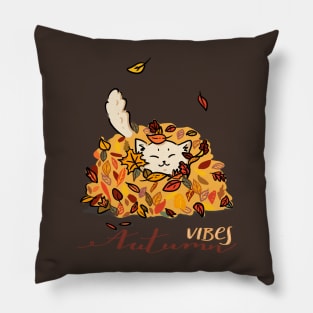 Autumn vibecat Pillow