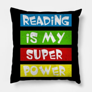 reading is my superpower Pillow