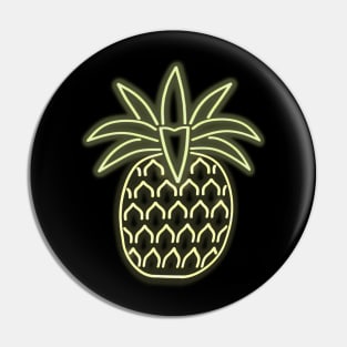 80s Retro Neon Sign Aloha Pineapple Pin