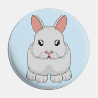 Pixelart Bunny White Pin