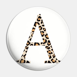 Alpha A Cheetah letter Pin