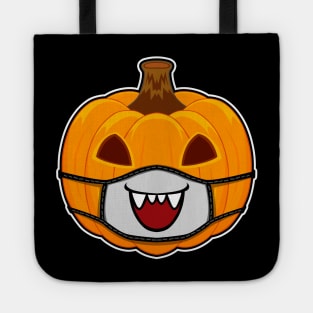 Happy Pumpkin Halloween with Smiling Mask Tote