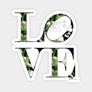LOVE Letters May Birth Month Flower Lily of the Valley Magnet