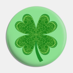 Four Leaf Clover St. Patrick's Day Shamrock Pin