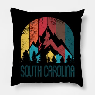 Retro South Carolina T Shirt for Men Women and Kids Pillow