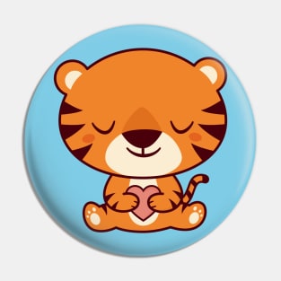 Kawaii Cute Tiger Sitting Down Pin