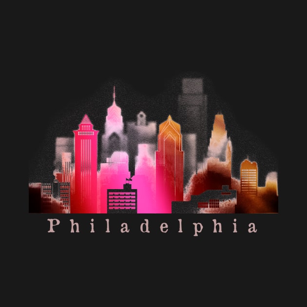 Philadelphia City Graphic Skyline by DimDom