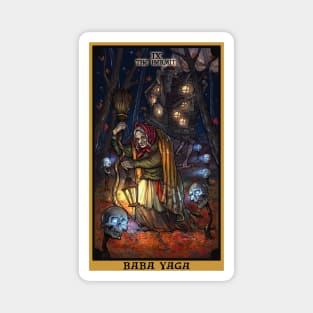 Baba Yaga The Hermit Tarot Card Magnet