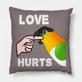 Black Headed Caique Parrot - Love Hurts Biting Pillow