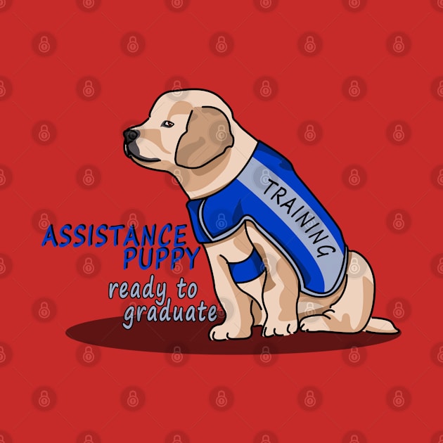 Assistance Puppy Ready to Graduate: Golden Retriever Cutie by Fun Funky Designs