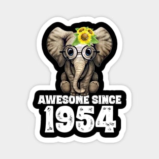 Awesome since 1954 66 Years Old Bday Gift 66th Birthday Magnet