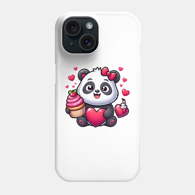 Valentine's Cartoon Delights T-Shirt Phone Case by ragil_studio