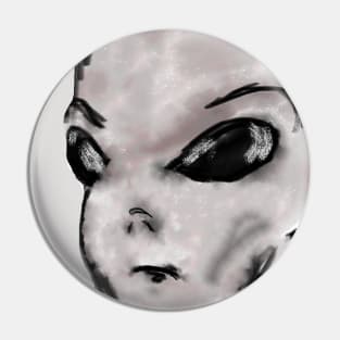 Grey Alien Pin