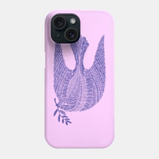 Cute blue peace bird, version 3 Phone Case