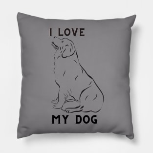 i love my dog Pillow