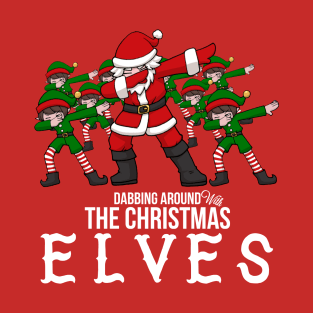 Anime Dabbing Santa with Elves II T-Shirt