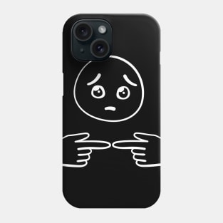 Shy Fingers and a Shy Face Phone Case