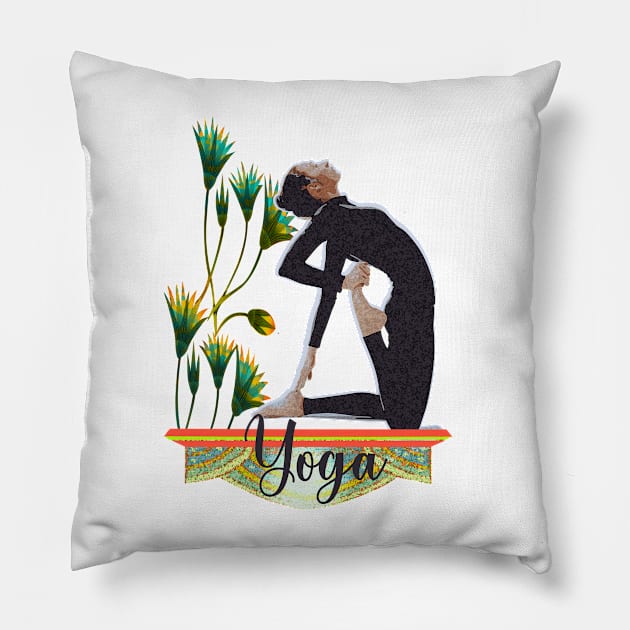 yoga lover Pillow by siano