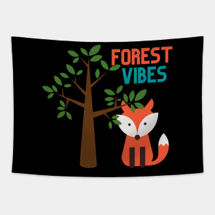 Forest Vibes Fox Design! Tapestry