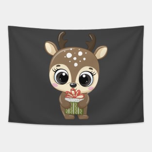 Cute reindeer for new year and christmas Tapestry