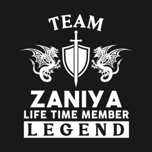 Zaniya Name T Shirt - Zaniya Life Time Member Legend Gift Item Tee T-Shirt