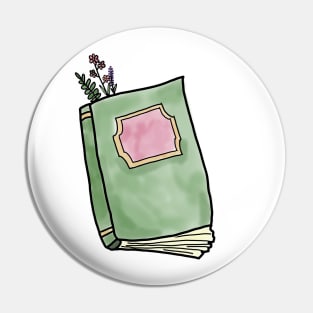 floral book Pin