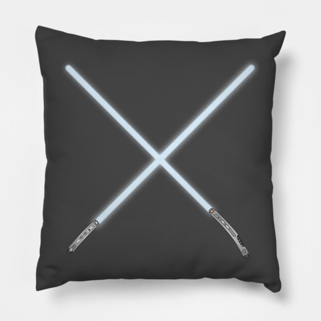 Ahsoka Tano Sabers Pillow by mikineal97