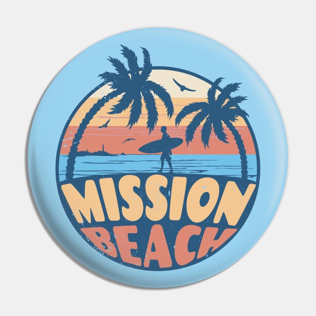 Vintage Surfing Mission Beach, California // Retro Summer Vibes // Grunge Surfer Sunset Pin by Now Boarding